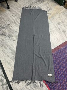 Gray Scarf with Fringe