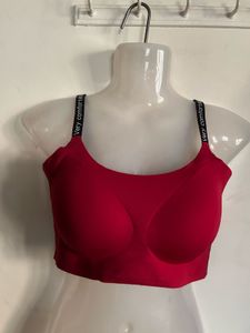 Red Sports Bra with Comfortable Straps