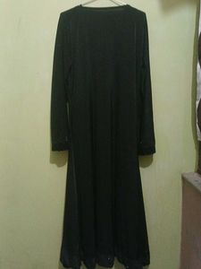 Elegant Black Embellished Maxi Dress Abaya