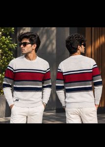 Men's Striped Knit Sweater