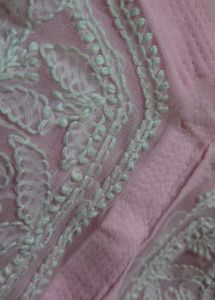 Elegant pink chikankari Embroidered Kurta