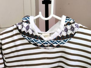 💥BUY1GET1💥 women's imported striped sweatshirt with a Fair Isle hooded sweatshirt