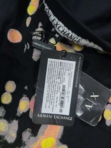 og  armani exchange Abstract Print Black T-Shirt