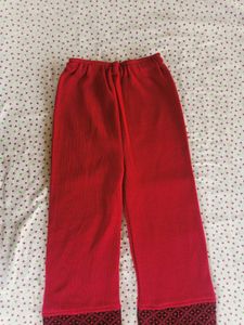 Warm Red Patterned Pants xs  size