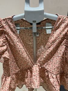 Floral Ruffle Top