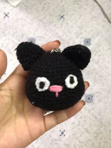 Cute Crochet Cat Keychain