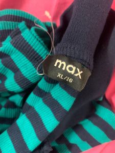 Green Black Stripped Top