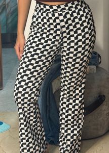retro printed flared pants