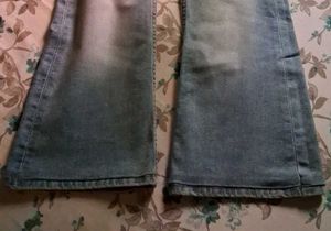 Light Wash Flare Leg Low-Rise Denim Jeans