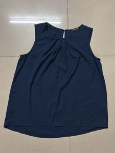 Elegant Navy Blue Sleeveless Top