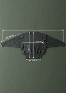 DARK OLIVE GREEN OVERSIZED BALLOON SLEEVE SWEATER