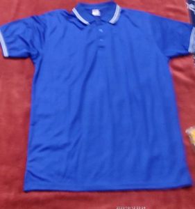 44" -xxl (2) Men's Yellow/ Blue Polo T-Shirt