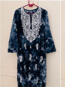 Embroidered Tie-Dye Kurta