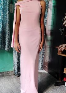 Pink One-Shoulder Maxi Dress