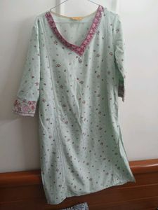 Light Blue Floral Kurta Set