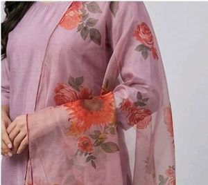 Lavender Suit with Floral Organza duppata🌺