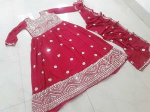 Pink Embroidered Anarkali Dress