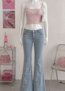 Pearl Emblished Flare Jeans