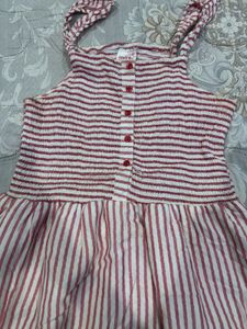Striped Summer Midi Pink Dress🎀🫶🏻
