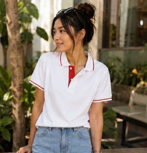 Classic White & Red Polo Shirt