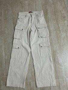Cream Cargo Pants