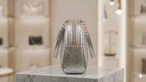Glamorous Silver Chain Handbag