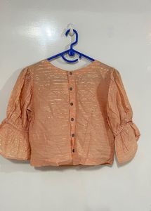 Embroidered Yellow Kurta With Blue Pants