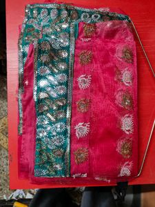 Stunning Pink Embellished Saree