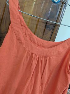 Orange Sleeveless Tank Top
