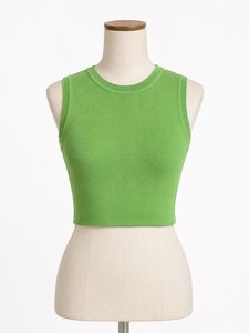 Zara Green Knit sleeveless crop top