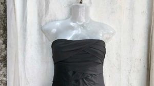Chic Black Strapless Tiered Dress