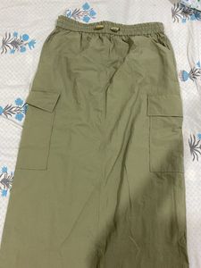 Stylish Olive Green cargo skirt