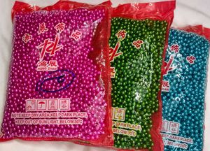 Craft Beads dark Pink,blue,green 1.5kgs 6mm combo