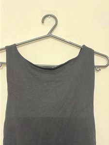 Black Ruched Tank Top