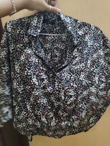 Floral Print Button-Up Shirt