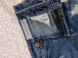Distressed Denim Shorts
