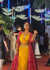 Vibrant Yellow Lehenga with pure vintage shr