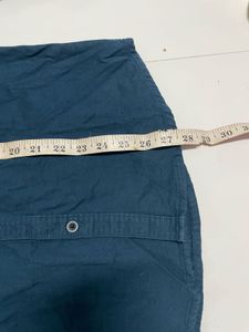 Men's Blue Long Sleeve Button-Up Shirt