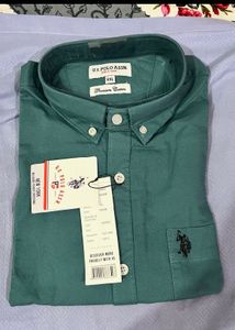 U.S. Polo Assn. Men's Brown Button-Up Shirt