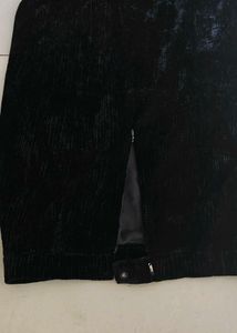 Black velvet skirt