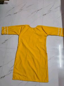Vibrant Yellow Embroidered Kurta