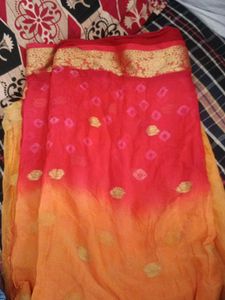 Vibrant Ombre Bandhani Saree