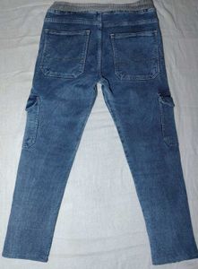 Men's Blue Cargo Jeans