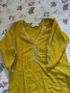 Mustard Kurta Set with Dupatta