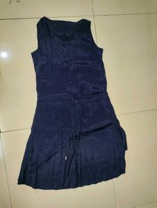 Elegant Navy Blue Kurta with Gold Print