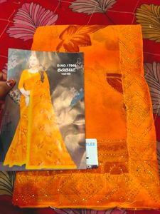 💫ORANGE COLOURED SAREE 💫