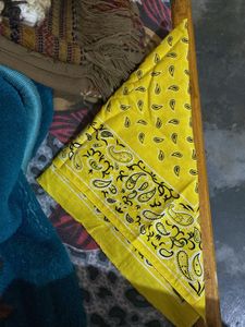 Yellow Bandana with a butterfly hairband