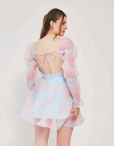 Pastel Tie-Dye Mini Dress