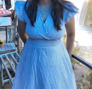 Blue Striped Summer Dress