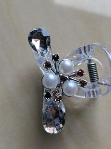 Pearl &amp; Gem Hair Claw Clip   2combo